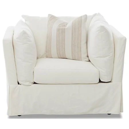 Vintage Chair and a Half with Slipcover